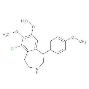 6-CHLORO-2,3,4,5-TETRAHYDRO-7,8-DIMETHOXY-1-(4-METHOXYPHENYL)-1H-3-BENZAZEPINE