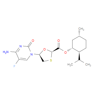 (2R,5S)-(1R,2S,5R)-2-ISOPROPYL-5-METHYLCYCLOHEXYL 5-(4-AMINO-5-FLUORO-2-OXOPYRIMIDIN-1(2H)-YL)-1,3-OXATHIOLANE-2-CARBOXYLATE - Click Image to Close