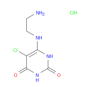 2,4(1H,3H)-PYRIMIDINEDIONE, 6-[(2-AMINOETHYL)AMINO]-5-CHLORO-, HYDROCHLORIDE (1:1)