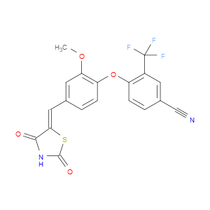 4-(4-((2,4-DIOXOTHIAZOLIDIN-5-YLIDENE)METHYL)-2-METHOXYPHENOXY)-3-(TRIFLUOROMETHYL)BENZONITRILE