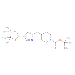 TERT-BUTYL 4-([4-(TETRAMETHYL-1,3,2-DIOXABOROLAN-2-YL)-1H-PYRAZOL-1-YL]METHYL)PIPERIDINE-1-CARBOXYLATE - Click Image to Close