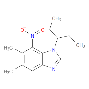 1-(1-ETHYLPROPYL)-5,6-DIMETHYL-7-NITRO-1H-BENZIMIDAZOLE
