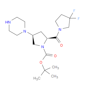 (2S,4S)-1-BOC-2-(3,3-DIFLUOROPYRROLIDINE-1-CARBONYL)-4-(1-PIPERAZINYL)PYRROLIDINE - Click Image to Close