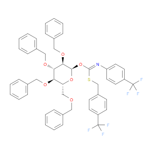 2,3,4,6-TETRA-O-BENZYL-ALPHA-D-GLUCOPYRANOSYL P-TRIFLUOROMETHYLBENZYLTHIO-N-(P-TRIFLUOROMETHYLPHENYL)FORMIMIDATE