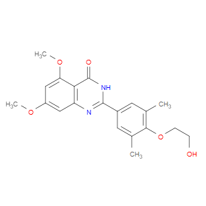 2-(4-(2-HYDROXYETHOXY)-3,5-DIMETHYLPHENYL)-5,7-DIMETHOXYQUINAZOLIN-4(3H)-ONE
