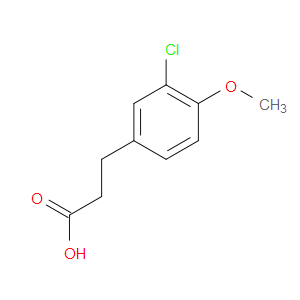 3-(3-CHLORO-4-METHOXYPHENYL)PROPANOIC ACID - Click Image to Close