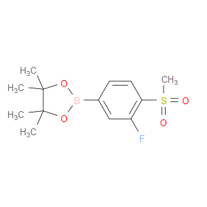 2-(3-FLUORO-4-(METHYLSULFONYL)PHENYL)-4,4,5,5-TETRAMETHYL-1,3,2-DIOXABOROLANE - Click Image to Close