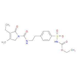 ETHYL (4-(2-(3-ETHYL-4-METHYL-2-OXO-2,5-DIHYDRO-1H-PYRROLE-1-CARBOXAMIDO)ETHYL)PHENYL)SULFONYLCARBAMATE