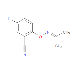5-FLUORO-2-(PROPAN-2-YLIDENEAMINOOXY)BENZONITRILE