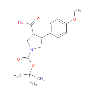 1-(TERT-BUTOXYCARBONYL)-4-(4-METHOXYPHENYL)PYRROLIDINE-3-CARBOXYLIC ACID - Click Image to Close