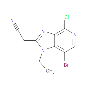 (7-BROMO-4-CHLORO-1-ETHYL-1H-IMIDAZO[4,5-C]PYRIDIN-2-YL)ACETONITRILE