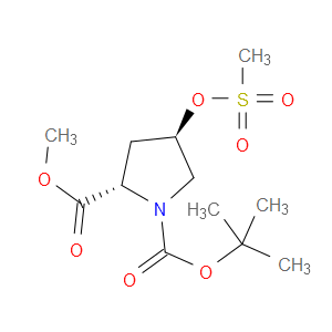 (2S,4R)-1-TERT-BUTYL 2-METHYL 4-((METHYLSULFONYL)OXY)PYRROLIDINE-1,2-DICARBOXYLATE - Click Image to Close
