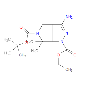 5-TERT-BUTYL 1-ETHYL 3-AMINO-6,6-DIMETHYLPYRROLO[3,4-C]PYRAZOLE-1,5(4H,6H)-DICARBOXYLATE - Click Image to Close