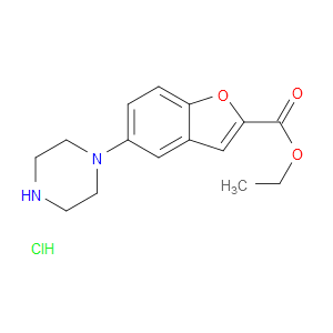ETHYL 5-(PIPERAZIN-1-YL)BENZOFURAN-2-CARBOXYLATE HYDROCHLORIDE - Click Image to Close