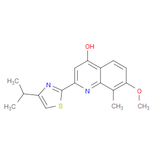 2-(4-ISOPROPYLTHIAZOL-2-YL)-7-METHOXY-8-METHYLQUINOLIN-4-OL