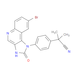 2-(4-(8-BROMO-2-OXO-2,3-DIHYDRO-1H-IMIDAZO[4,5-C]QUINOLIN-1-YL)PHENYL)-2-METHYLPROPANENITRILE