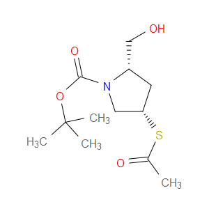 TERT-BUTYL (2S,4S)-4-(ACETYLTHIO)-2-(HYDROXYMETHYL)PYRROLIDINE-1-CARBOXYLATE - Click Image to Close