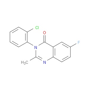 3-(2-CHLOROPHENYL)-6-FLUORO-2-METHYL-4(3H)-QUINAZOLINONE