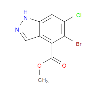 METHYL 5-BROMO-6-CHLORO-1H-INDAZOLE-4-CARBOXYLATE - Click Image to Close