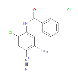 5-Chloro-4-benzamido-2-methylbenzenediazonium chloride hemi(zinc chloride) salt
