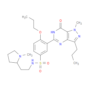 3-(1-METHYL-7-OXO-3-PROPYL-6,7-DIHYDRO-1H-PYRAZOLO[4,3-D]PYRIMIDIN-5-YL)-N-(2-(1-METHYLPYRROLIDIN-2-YL)ETHYL)-4-PROPOXYBENZENESULFONAMIDE