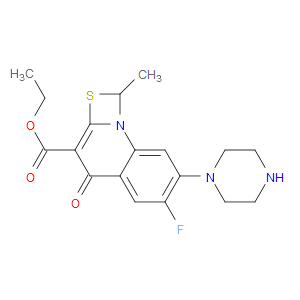 ETHYL 6-FLUORO-1-METHYL-4-OXO-7-(PIPERAZIN-1-YL)-1,4-DIHYDRO-[1,3]THIAZETO[3,2-A]QUINOLINE-3-CARBOXYLATE