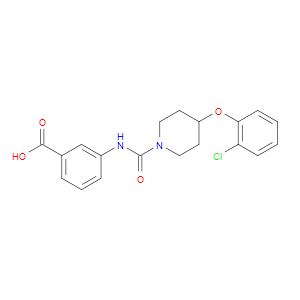 3-(4-(2-CHLOROPHENOXY)PIPERIDINE-1-CARBOXAMIDO)BENZOIC ACID