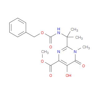 METHYL 2-(2-(((BENZYLOXY)CARBONYL)AMINO)PROPAN-2-YL)-5-HYDROXY-1-METHYL-6-OXO-1,6-DIHYDROPYRIMIDINE-4-CARBOXYLATE - Click Image to Close