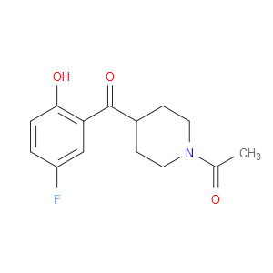 1-[4-(5-FLUORO-2-HYDROXYBENZOYL)-1-PIPERIDINYL]-ETHANONE