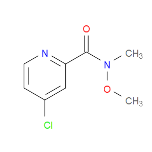 4-CHLORO-N-METHOXY-N-METHYLPYRIDINE-2-CARBOXAMIDE - Click Image to Close