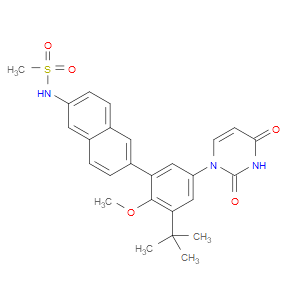 N-(6-(3-(TERT-BUTYL)-5-(2,4-DIOXO-3,4-DIHYDROPYRIMIDIN-1(2H)-YL)-2-METHOXYPHENYL)NAPHTHALEN-2-YL)METHANESULFONAMIDE