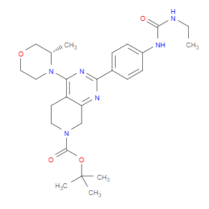 (S)-TERT-BUTYL 2-(4-(3-ETHYLUREIDO)PHENYL)-4-(3-METHYLMORPHOLINO)-5,6-DIHYDROPYRIDO[3,4-D]PYRIMIDINE-7(8H)-CARBOXYLATE