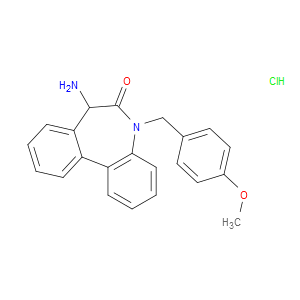 7-AMINO-5-(4-METHOXYBENZYL)-5H-DIBENZO[B,D]AZEPIN-6(7H)-ONE HYDROCHLORIDE
