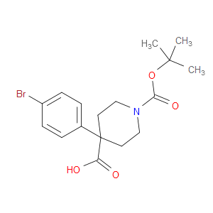 4-(4-BROMOPHENYL)-1-(TERT-BUTOXYCARBONYL)PIPERIDINE-4-CARBOXYLIC ACID - Click Image to Close