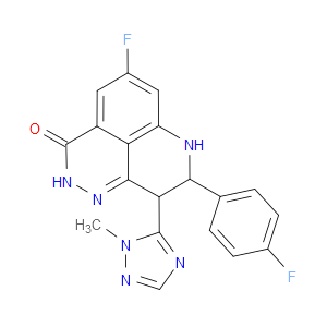 5-FLUORO-8-(4-FLUOROPHENYL)-9-(1-METHYL-1H-1,2,4-TRIAZOL-5-YL)-8,9-DIHYDRO-2H-PYRIDO[4,3,2-DE]PHTHALAZIN-3(7H)-ONE