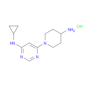 6-(4-AMINOPIPERIDIN-1-YL)-N-CYCLOPROPYLPYRIMIDIN-4-AMINE HYDROCHLORIDE - Click Image to Close
