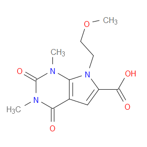 7-(2-METHOXYETHYL)-1,3-DIMETHYL-2,4-DIOXO-2,3,4,7-TETRAHYDRO-1H-PYRROLO[2,3-D]PYRIMIDINE-6-CARBOXYLIC ACID
