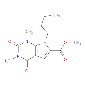 METHYL 7-BUTYL-1,3-DIMETHYL-2,4-DIOXO-2,3,4,7-TETRAHYDRO-1H-PYRROLO[2,3-D]PYRIMIDINE-6-CARBOXYLATE