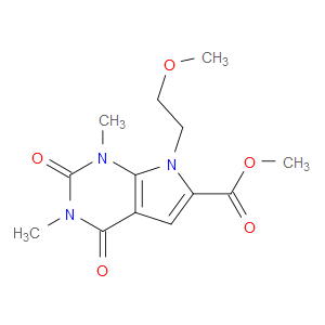 METHYL 7-(2-METHOXYETHYL)-1,3-DIMETHYL-2,4-DIOXO-2,3,4,7-TETRAHYDRO-1H-PYRROLO[2,3-D]PYRIMIDINE-6-CARBOXYLATE