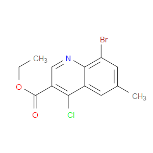 8-BROMO-4-CHLORO-6-METHYLQUINOLINE-3-CARBOXYLIC ACID ETHYL ESTER - Click Image to Close