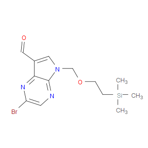 2-BROMO-5-((2-(TRIMETHYLSILYL)ETHOXY)METHYL)-5H-PYRROLO[2,3-B]PYRAZINE-7-CARBALDEHYDE
