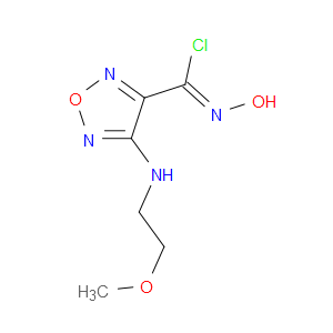 (Z)-N-HYDROXY-4-((2-METHOXYETHYL)AMINO)-1,2,5-OXADIAZOLE-3-CARBIMIDOYL CHLORIDE