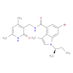 (R)-6-BROMO-1-(SEC-BUTYL)-N-((4,6-DIMETHYL-2-OXO-1,2-DIHYDROPYRIDIN-3-YL)METHYL)-3-METHYL-1H-INDOLE-4-CARBOXAMIDE
