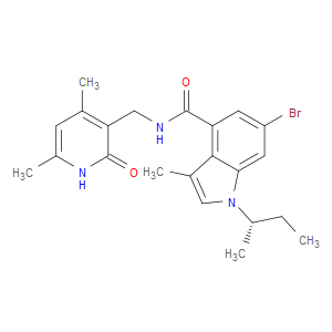 (S)-6-BROMO-1-(SEC-BUTYL)-N-((4,6-DIMETHYL-2-OXO-1,2-DIHYDROPYRIDIN-3-YL)METHYL)-3-METHYL-1H-INDOLE-4-CARBOXAMIDE