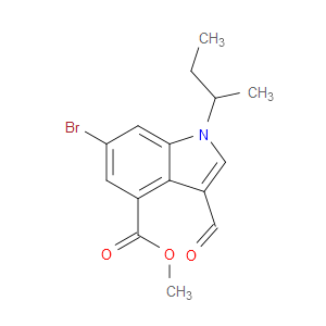 METHYL 6-BROMO-1-(SEC-BUTYL)-3-FORMYL-1H-INDOLE-4-CARBOXYLATE - Click Image to Close