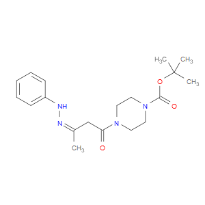 1-PIPERAZINECARBOXYLIC ACID, 4-[1-OXO-3-(2-PHENYLHYDRAZINYLIDENE)BUTYL]-, 1,1-DIMETHYLETHYL ESTER