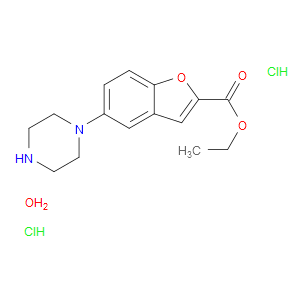 5-(1-PIPERAZINYL)-2-BENZOFURANCARBOXYLIC ACID ETHYL ESTER DIHYDROCHLORIDE HYDRATE