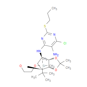 N4-((3AS,4R,6S,6AR)-6-(2-((TERT-BUTYLDIMETHYLSILYL)OXY)ETHOXY)-2,2-DIMETHYLTETRAHYDRO-3AH-CYCLOPENTA[D][1,3]DIOXOL-4-YL)-6-CHLORO-2-(PROPYLTHIO)PYRIMIDINE-4,5-DIAMINE - Click Image to Close