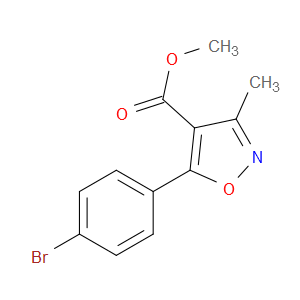 METHYL 5-(4-BROMOPHENYL)-3-METHYLISOXAZOLE-4-CARBOXYLATE - Click Image to Close