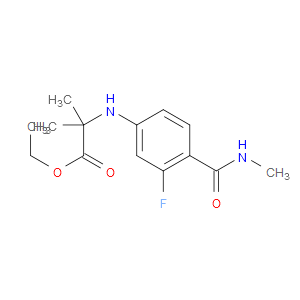 ETHYL 2-(3-FLUORO-4-(METHYLCARBAMOYL)PHENYLAMINO)-2-METHYLPROPANOATE